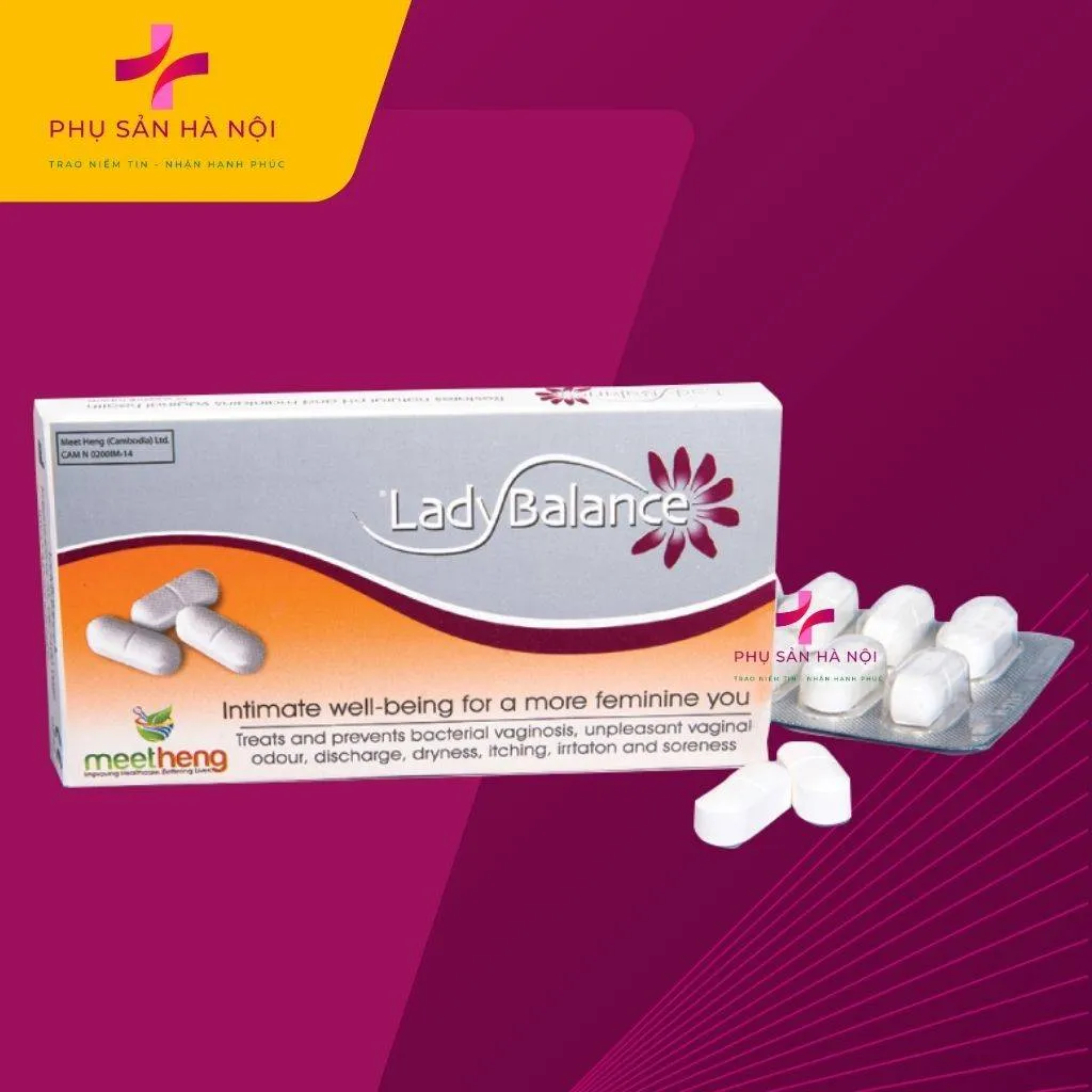 thuốc đặt Lady balance giảm khí hư, ngứa rát âm đạo