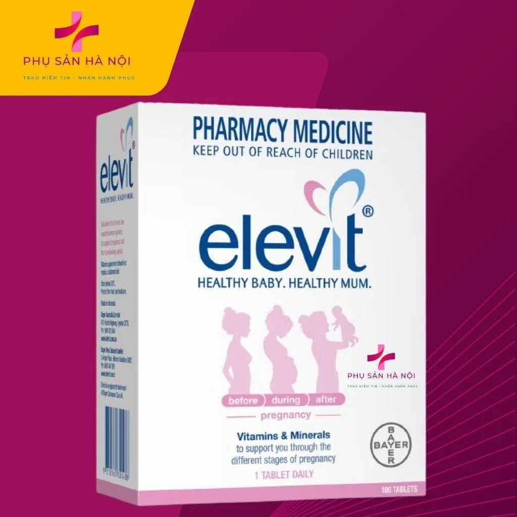 Elevit Bayer - Viên uống Vitamin tổng hợp cho bà bầu Elevit Bayer - Viên uống Vitamin tổng hợp cho bà bầu