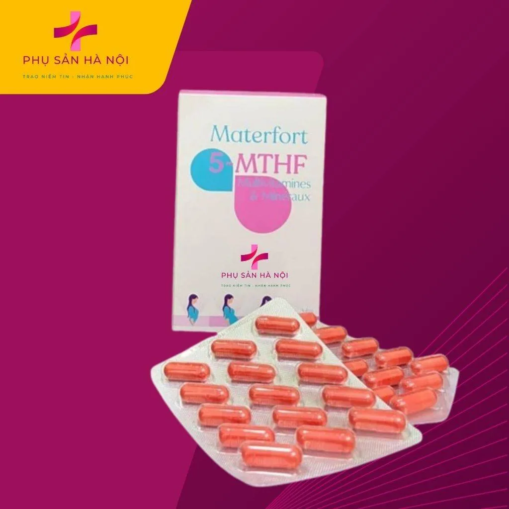 Materfort 5-MTHF - Hỗ trợ phòng dị tật ống thần kinh thai nhi