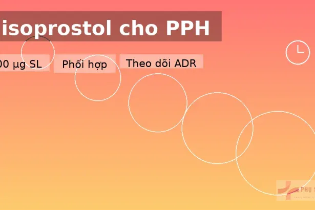 Misoprostol cho băng huyết sau sinh (PPH): 800 µg SL, khi nào phối hợp?